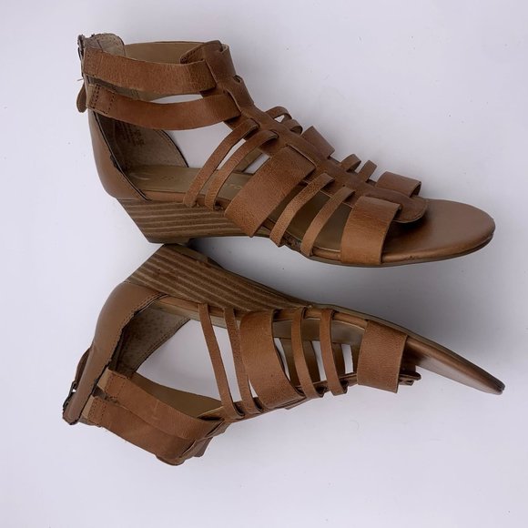 COPY - Franco Sarto Uzeta Sandals Cognac Gladiator Wedge Size 8 - Picture 8 of 14